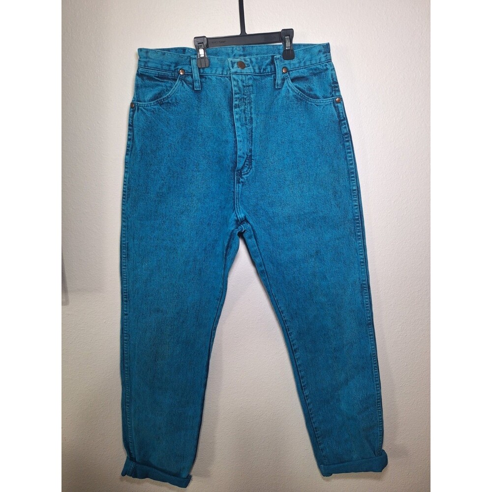 Vintage Wrangler High Waisted Mom Jeans Womens 15x32 Blue USA 80s 90s Denim